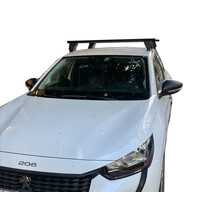 MP.PE.041/MB/DLT . PEUGEOT 208 II 5D 06/2019+ (12500/MB+DLKIT41G) KIT ΜΕ ΜΠΑΡΕΣ ΟΡΟΦΗΣ ΑΛΟΥΜΙΝΙΟΥ DELTA BLACK MENABO​ - 2 ΤΕΜ.