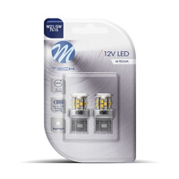 LB115W/MT . W21/5W (T20) 12V W3x16q 1,6W 21xSMD2835 LED ΛΕΥΚΟ BLISTER  M-TECH - 2ΤΕΜ.