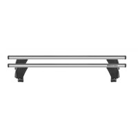 12530/MB . ΣΕΤ ROOF RACK ΜΠΑΡΕΣ ΟΡΟΦΗΣ ΑΛΟΥΜΙΝΙΟΥ DELTA L SILVER 141 cm ΣΕ AΣΗΜΙ ΧΡΩΜΑ ΜΕ ΚΑΠΑΚΙΑ ΑΚΡΩΝ TYPE G/FP ΓΙΑ ΑΠΛΗ ΟΡΟΦΗ MENABO - 2 ΤΕΜ.