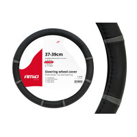 01361/AM . ΚΑΛΥΜΜΑ ΤΙΜΟΝΙΟΥ 37/39CM SWC-06 ΜΑΥΡΟ/ΓΚΡΙ AMIO - 1 ΤΕΜ.