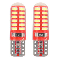 01444/AM . T10 12V W2,1x9,5d ΛΕΥΚΟ 5.600K 24SMDx3014 ΣΙΛΙΚΟΝΗΣ (ΚΑΡΦΩΤΟ - CAN-BUS) LED AMIO -2 ΤΕΜ.