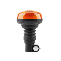 02921/AM . ΦΑΡΟΣ ΠΕΡΙΣΤΡΕΦΟΜΕΝΟΣ LED MINI 12/24V 18SMD ΕΛΑΣΤΙΚΟΣ ΒΙΔΩΤΟΣ ΠΟΡΤΟΚΑΛΙ 138x86mm AMIO -1 ΤΕΜ.