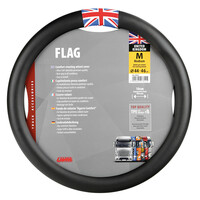 L9781.1 . ΚΑΛΥΜΜΑ ΤΙΜΟΝΙΟΥ ΦΟΡΤΗΓΟΥ FLAG ENGLAND ΜΑΥΡΟ ΜΕ ΣΗΜΑΙΑ ΑΓΓΛΙΑΣ (M) 44-46cm LAMPA - 1 TEM.