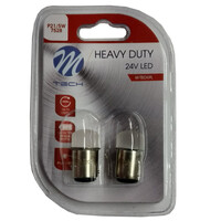 LB938R/MT . P21/5W 24V BAY15d 9xSMD3014 LED ΚΟΚΚΙΝΟ HEAVY-DUTY BLISTER M-TECH - 2 ΤΕΜ.