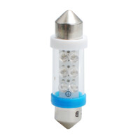L023B/MT . ΑΜΠΑΚΙΑ ΠΛΑΦΟΝΙΕΡΑΣ C5W/C10W 12V 0,37W SV8,5 36mm LED 6xFlux 3mm ΜΠΛΕ  M-TECH - 1 ΤΕΜ.