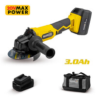 BORMANN Lite   BCD2630   ΓΩΝΙΑΚΟΣ ΤΡΟΧΟΣ 20V,Li-Ion,Φ125mm,8500rpm,1x 3Ah,ΤΣΑΝΤΑ
