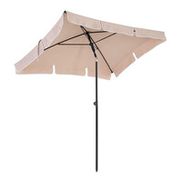 Ομπρέλα Δαπέδου από Ατσάλι 200 x 125 x 240 cm Χρώματος Taupe Songmics GPU25BR