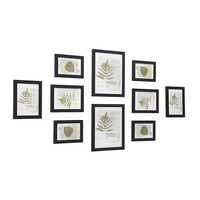 Σετ 10 Ξύλινες Κορνίζες σε Διαφορετικές Διαστάσεις Χρώματος Μαύρο Songmics RPF310H