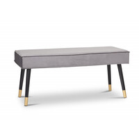 Ξύλινο Ταμπουρέ 101 x 42 x 45 cm Χρώματος Γκρι Lifa-Living 8719743325944