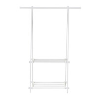 Μεταλλική Κρεμάστρα Ρούχων Δαπέδου με 2 Ράφια 107.5 x 45 x 150 cm HOMCOM 850-112