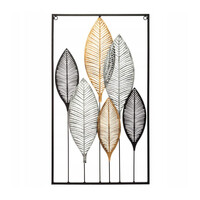 Ορθογώνιο Μεταλλικό Διακοσμητικό Τοίχου 37.3 x 2.5 x 64.7 cm Atmosphera 167009