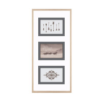 Ξύλινη Κορνίζα Τοίχου 3 Θέσεων 25 x 3.6 x 51.7 cm Atmosphera 155065