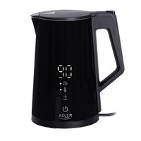 Ασύρματος Ηλεκτρικός Ανοξείδωτος Βραστήρας με LED Οθόνη 1.7 Lt Χρώματος Μαύρο Adler AD-1345 AD-1345-Black