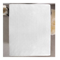 King Size Σεντόνι Jersey με Λάστιχο 190 x 200 x 30 cm Χρώματος Λευκό Dreamhouse 8717703801170