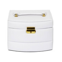 Κοσμηματοθήκη - Μπιζουτιέρα 18 x 11.5 x 14.5 cm Χρώματος Λευκό Home Deco Factory HD2315 HD2315-White