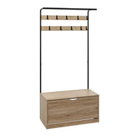 Ξύλινο Έπιπλο Εισόδου με Παπουτσοθήκη και 10 Κρεμάστρες 80 x 35 x 175 cm 5Five Simply Smart 193428