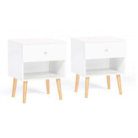 Σετ Ξύλινα Κομοδίνα 40 x 34 x 50 cm 2 τμχ Emmie Idomya 30088554