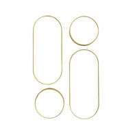 Σετ Καθρέπτες Τοίχου με Πλαστικό Πλαίσιο 71 x 30 cm 4 τμχ Home Deco Factory HD0110