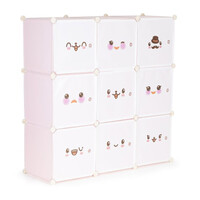 Σύστημα Αποθήκευσης - Παιδική Αρθρωτή Ραφιέρα με 9 Κύβους 110 x 37 x 110 cm ModernHome PJJCBS0009-09C