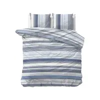 Σετ Παπλωματοθήκη με Μαξιλαροθήκες  Xρώματος Ριγέ Μπλε  140 x 220cm SLEEPTIME 8720578083718