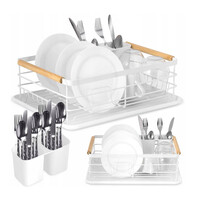 Μεταλλική Πιατοθήκη Στεγνωτήριο 43 x 32 x 14 cm Χρώματος Λευκό Massido MS-600-White