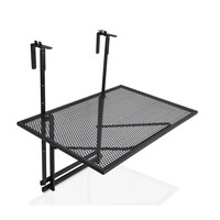 Πτυσσόμενο Σιδερένιο Κρεμαστό Τραπέζι Μπαλκονιού 60.5 x 48 x 61.5-82.5 cm Costway HW67242