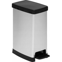 5Five Simply Smart  Πλαστικός Κάδος Απορριμμάτων με Πεντάλ 40L Slim, Γκρι  206737