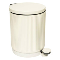 5Five Simply Smart  Μεταλλικός Κάδος Απορριμμάτων, Χωρητικότητας 5 λίτρων "Onyx" με Αποσπώμενο κάδο, Λευκός  200173A