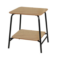 Βοηθητικό Τραπεζάκι Μεταλλικό Μαύρο με Ξύλο 45x45x51 cm Urban Living 151176