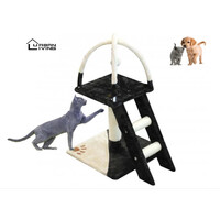 Δεντρό Γάτας- Ονυχοδρόμιο 72x40x57 cm Κρεμ/Μαύρο Kats 29343