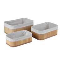Σετ 3 Καλάθια Αποθήκευσης από Μπαμπού Urban Living 37233