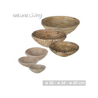 Σετ Καλάθια 3 τμχ. 30 cm / 34 cm / 40 cm Natural Living 54621