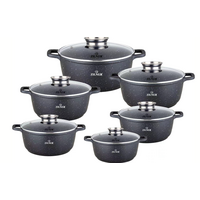 Σετ Μαγειρικά Σκεύη - Κατσαρόλες 12 τεμάχια Μαύρο ZL-8526 ZILNER