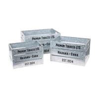 Σετ 3 Μεταλλικά Κουτιά Αποθήκευσης 51x35x28cm / 43x30x26cm / 36x25x23,5cm Urban Living 54100