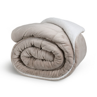 Πολυτελής Κουβέρτα Διπλής Όψης Sherpa  140 x 200 cm Taupe 8720604888348 SleepMed