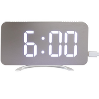 Ρολόι Ξυπνητήρι με Οθόνη LED  καθρέφτη RGB  15,8 x 1,3 x 7,8 cm HT0122 Be Mix