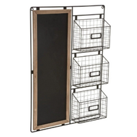 Atmosphera  Μεταλλικός Μαύρος Οργανωτής Τοίχου με Τρία Ράφια  182095