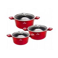 Σετ Κατσαρόλες 3 τμχ Κόκκινο ZILNER ZL-8561