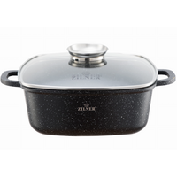 Τετράγωνη Γάστρα με Μαρμάρινη Αντικολλητική Επίστρωση 28cm ZILNER ZL-9012