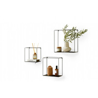 Ράφια Τοίχου Gerona Σετ 3 Τεμαχίων 22 x 12 x 22 cm, 27 x 12 x 27 cm, 32 x 12 x 32 cm 8719743323988  Lifa-Living