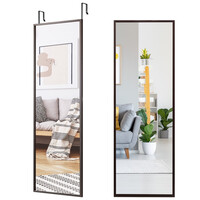 Costway  Πολυλειτουργικός Καθρέφτης Πόρτας/Τοίχου Ολόσωμος με Αντικραδασμικό Γυαλί και Ρυθμιζόμενο Ύψος HW71534CF