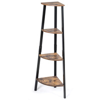 Costway  Γωνιακή Ραφιέρα 4 Επιπέδων με Βιομηχανικό Σχεδιασμό για Κομψή Οργάνωση Χώρου JV11010CF