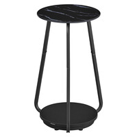 Βοηθητικό Τραπεζάκι Φ30x55cm Μαύρο Μάρμαρο LET287B58 VASAGLE