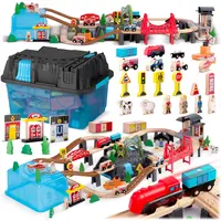 Ξύλινο Τρενάκι Πόλη 100 τεμάχια για 3+ Ετών RK-879 Ricokids