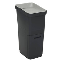 5FIVE Simply smart Διπλός Κάδος Ανακύκλωσης 36L Μαύρος 214508