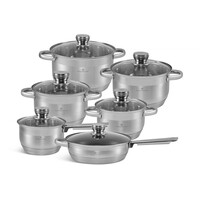 Edenberg Σετ Μαγειρικών Σκευών 12 Τεμαχίων για Επαγωγικές και Αέριες Εστίες με Αντικολλητική Επίστρωση EB-2001M