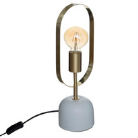 Atmosphera Μοντέρνο Επιτραπέζιο Φωτιστικό με Μεταλλικό Χρυσό Σκελετό και Βάση με Εφέ Μαρμάρου 178951