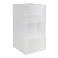 5FIVE Simply smart Πύργος Αποθήκευσης Tide N Stack με 4 Συρτάρια - Διαφανές 55x30x40εκ 212762