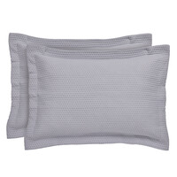 DAS HOME Ζευγάρι Μαξιλαροθήκες Happy Grey σε Γκρι Απόχρωση 533400009635