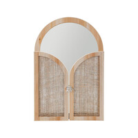 Ostaria Καθρέφτης Ξύλινος Mdf με Φυσικό Φινίρισμα σε Κουτί Kraft -37070